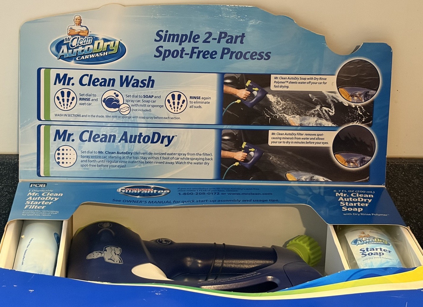 Mr. Clean AutoDry Car Wash System Starter Kit NIB Soap Filter Motor Trend