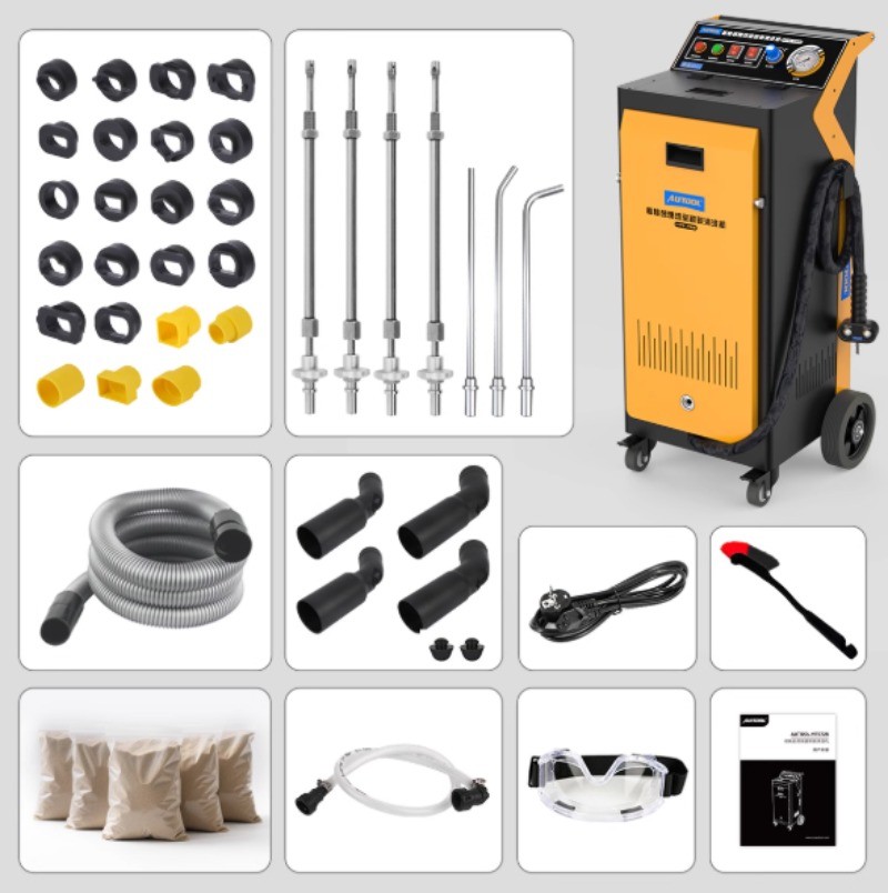 Automotive Walnut Shell Blast Carbon Deposits Cleaner Engine Cleaning Equipment