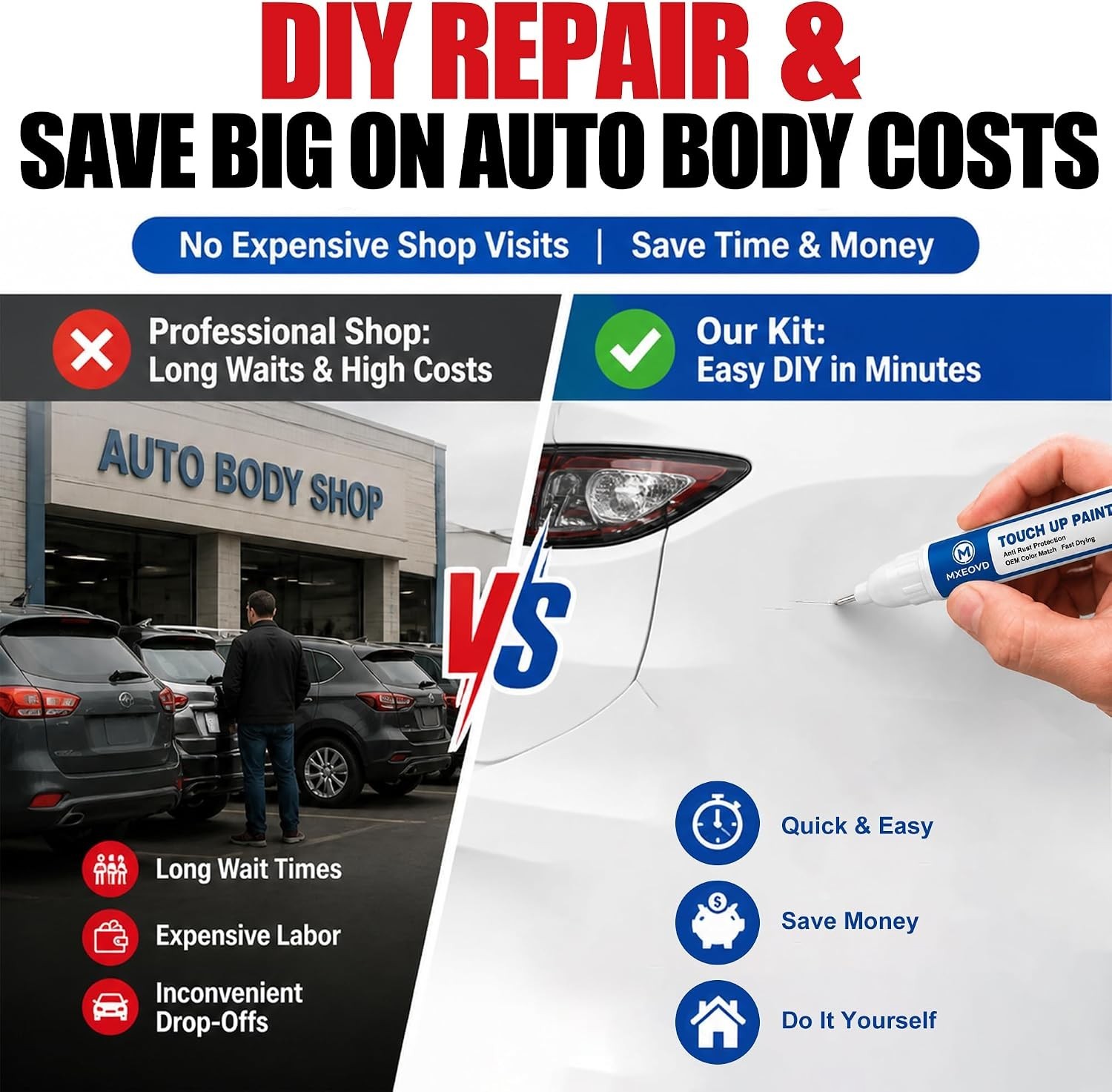 Complete Scratch Repair Kit for Honda – Platinum White Pearl NH-883P with Primer