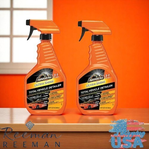 Armor All 3 in 1 Ultra Shine Detailer 22oz Car Cleaner Spray Wax Protect Pk of 2