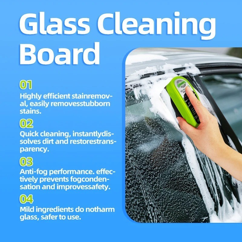 150ml Car Oil Film Remover Brush Windshield Glass Cleaner Auto Care Tool Kit