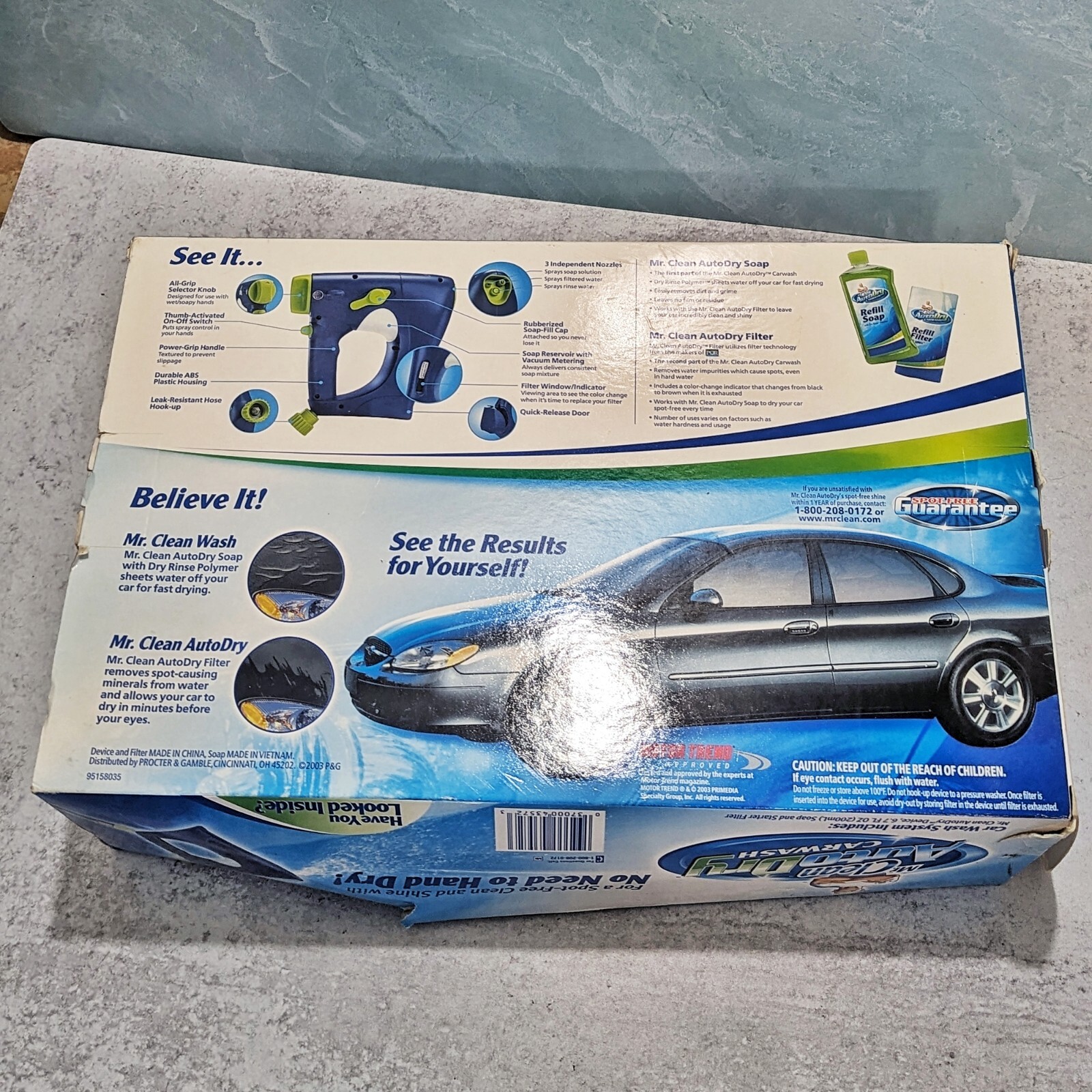 NEW Mr Clean Auto Dry Car Wash Spray System w/ Soap Starter Filter Touchless Kit