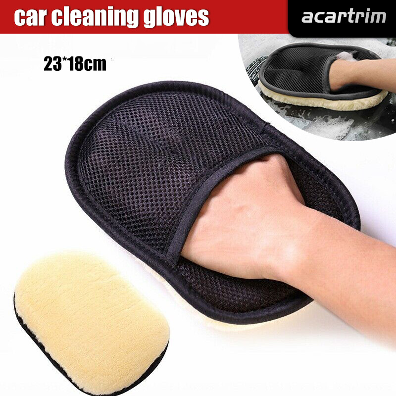 Styling Wool Soft Car Washing Gloves Cleaning Brush Motorcycle Washer Products