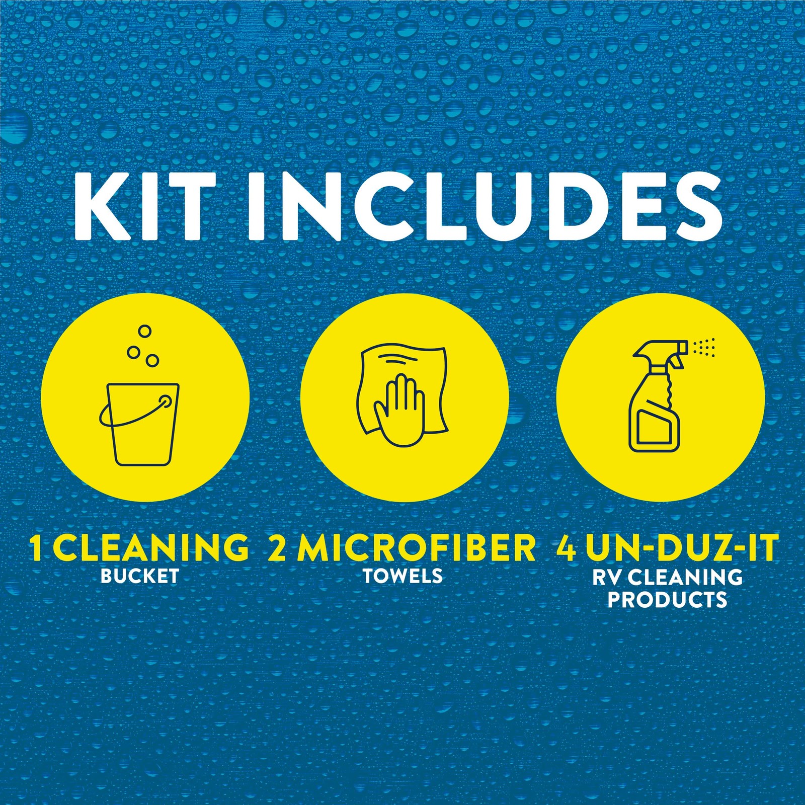 UN-DUZ-IT RV 7-Piece Detailing Kit, Contains RV Wash and Wax, Soft Surface and V