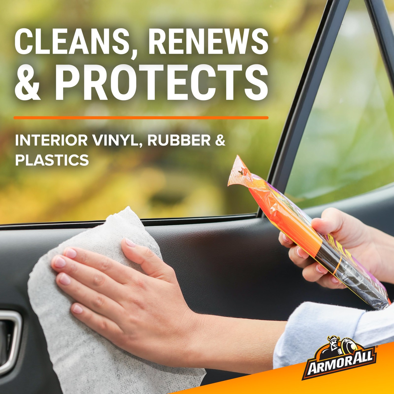 Car Protectant Wipes UV Protection Interior 60 Count Armor All Against Cracking