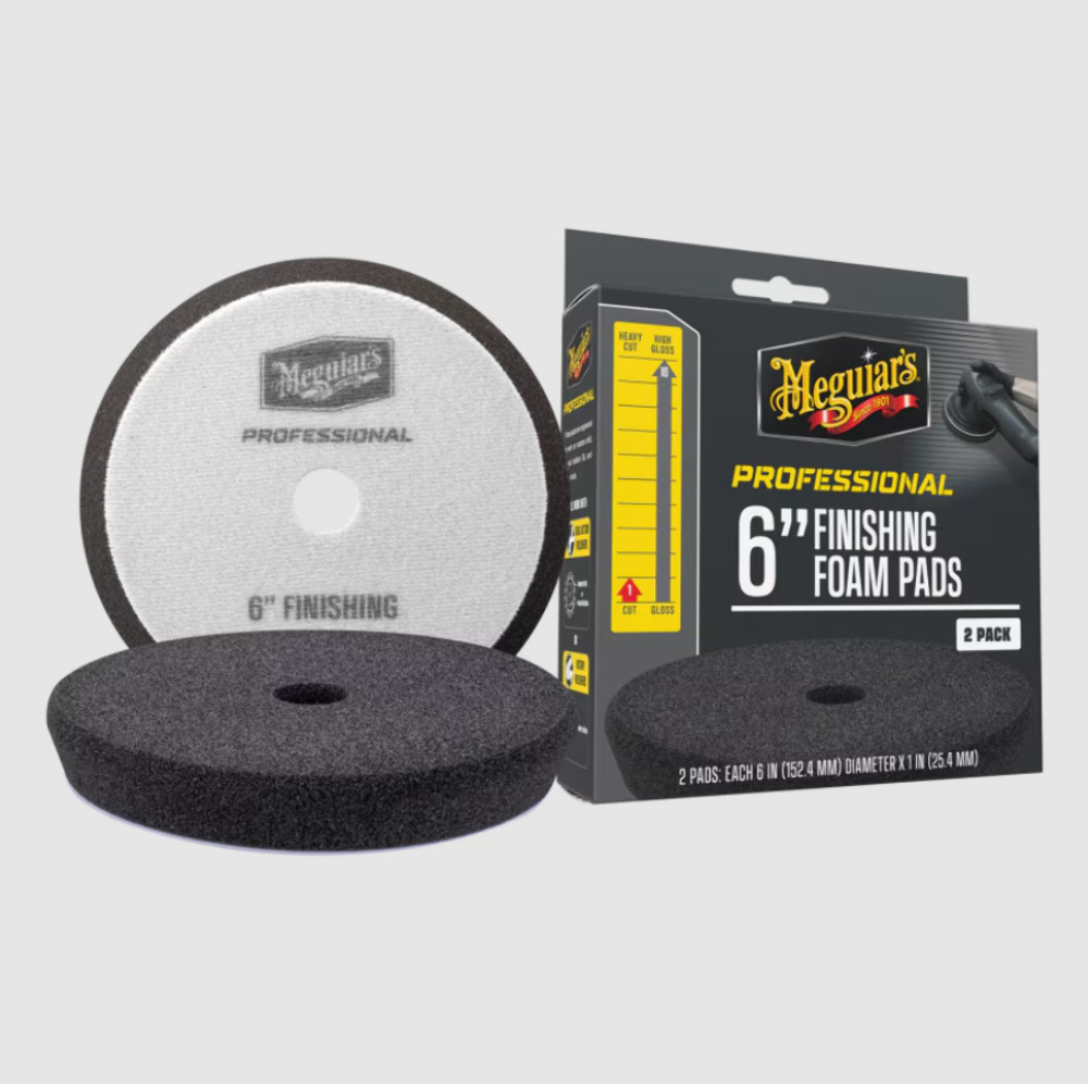 Meguiar’s 6″ Finishing Foam Pads for Increased Gloss and Shine 2 Pack M6FFP2