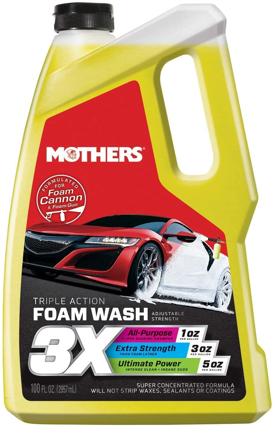 Mothers Triple Action Foam Wash, 100 oz. — pH Balanced, Eco-Friendly, Super-Suds