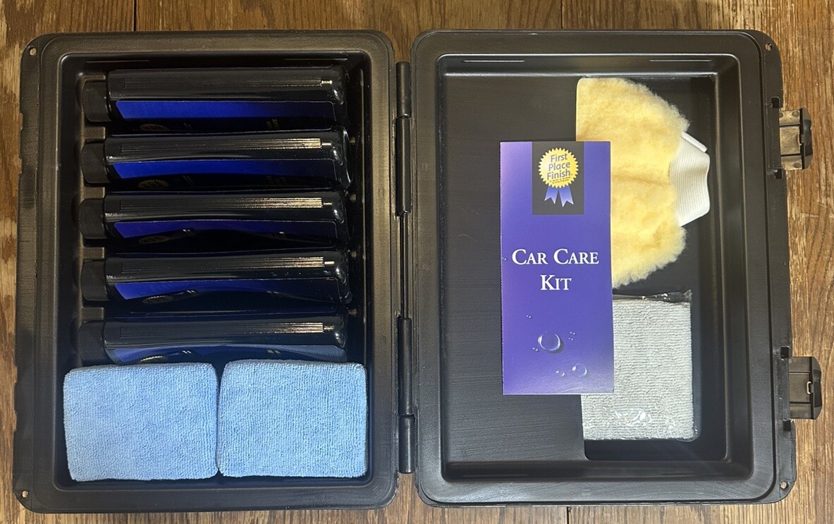 First Place Finish Car Care System Car Detailing Travel Kit SEALED NEW 5 PC Case