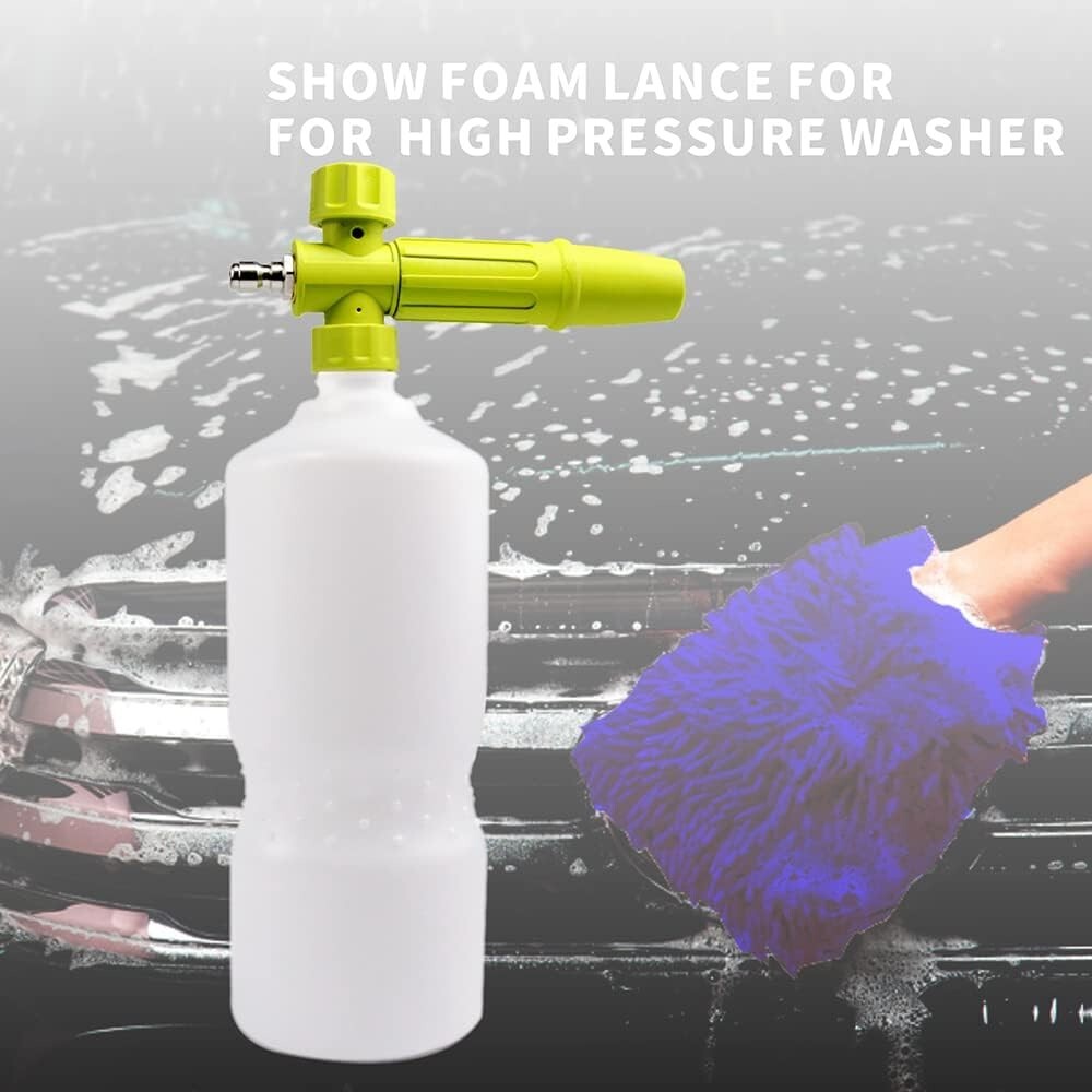 Foam Cannon 1L Bottle Car Wash Snow Foam Lance Pressure Washer Nozzle
