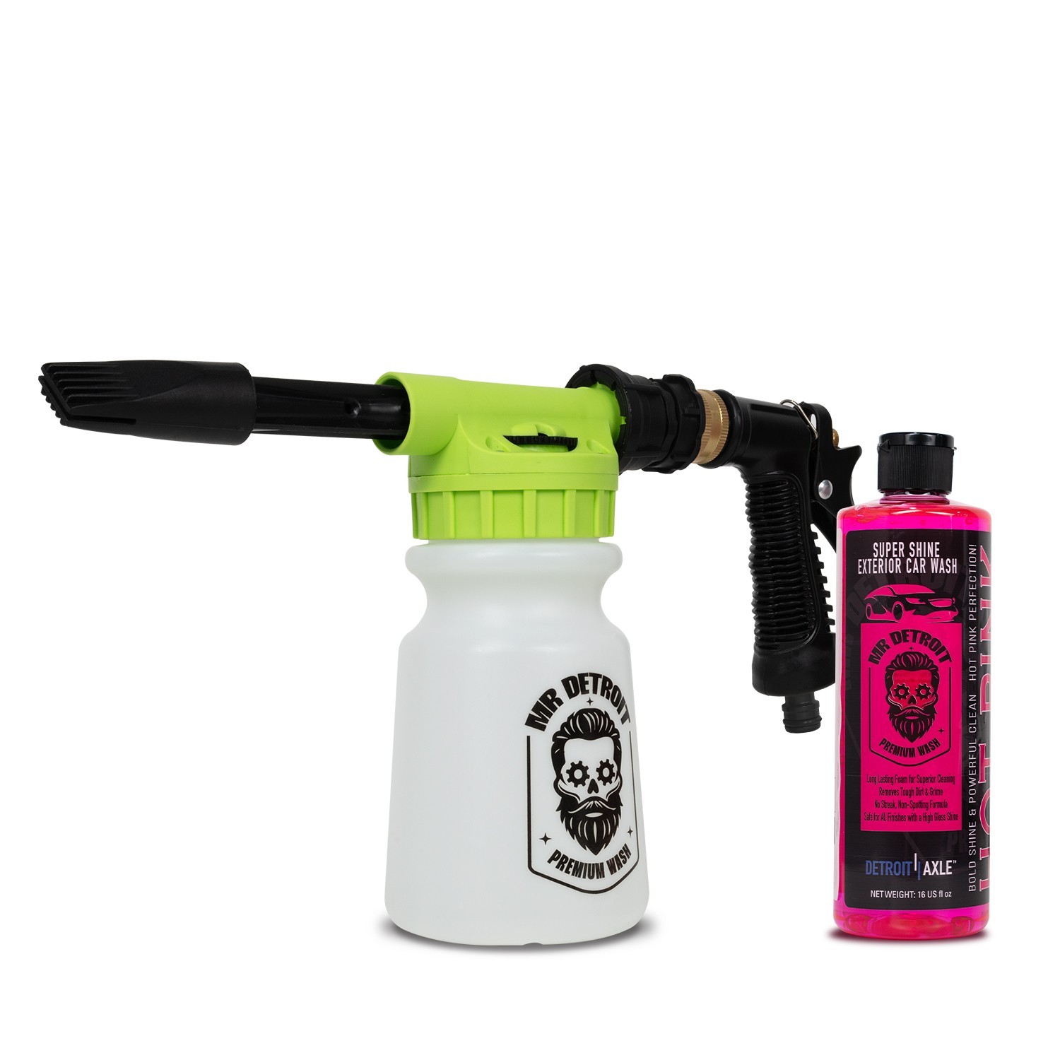 Mr. Detroit – Foam Gun Foam Cannon Kit with Car Wash Soap Scratch-Free Cleaning