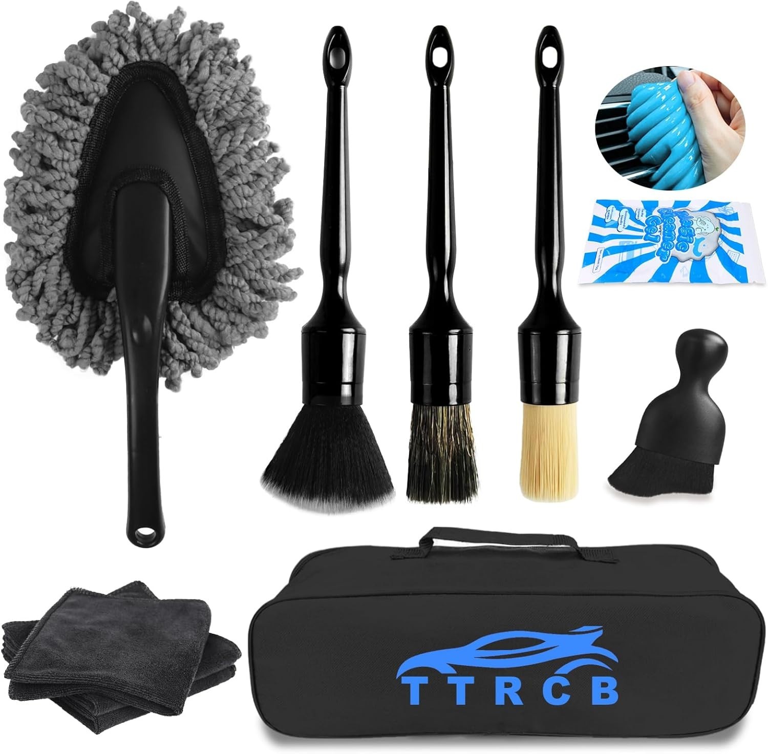 10PCS Car Detailing Cleaning Kit Interior Cleaner, Car Detailing Brushes, Car…