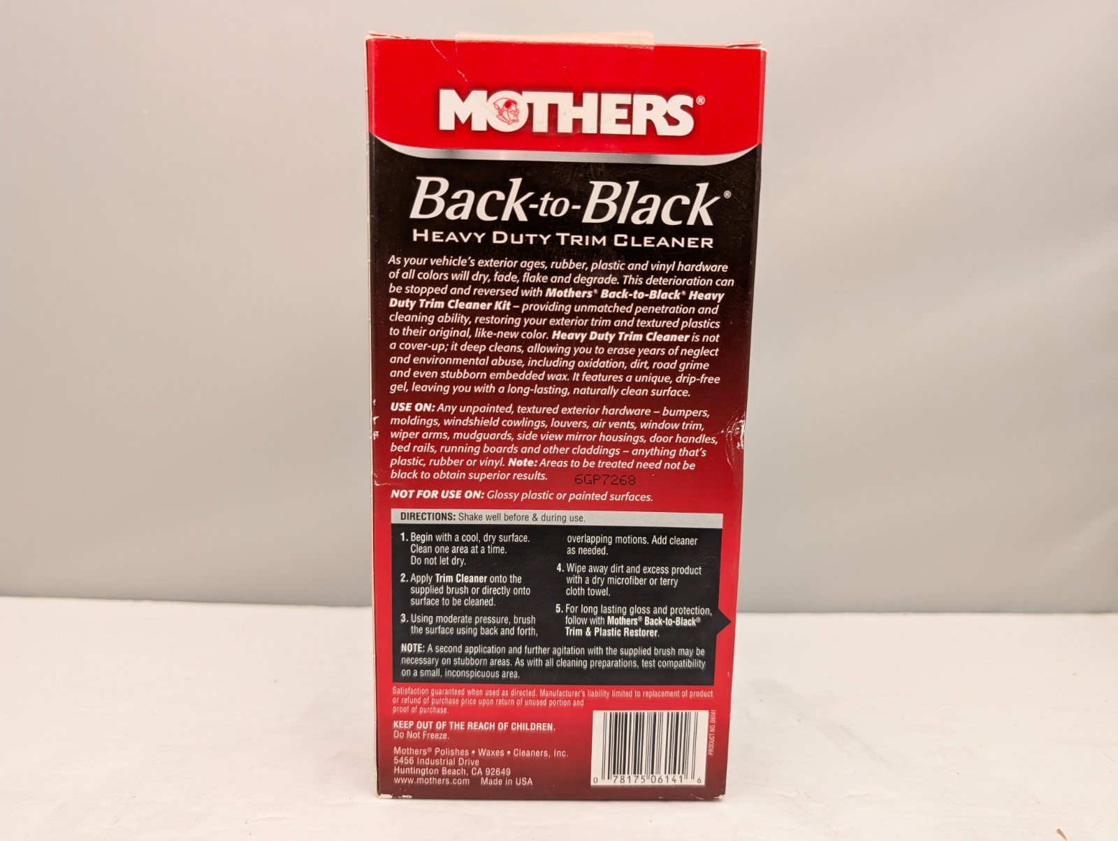 MOTHERS Back To Black Heavy Duty Trim Cleaner Kit | 12 fl oz | 06141 | OPEN BOX