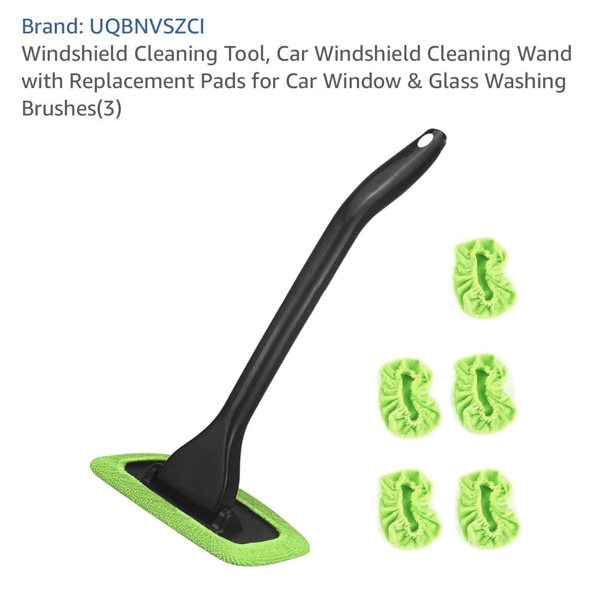 Uqbnvszci Windshield Cleaning Wand For Vehicles And 5 Replacement Pads