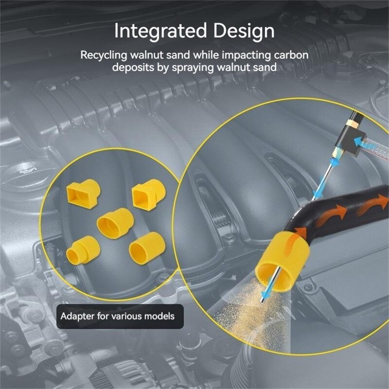 Automotive Walnut Shell Blast Carbon Deposits Cleaner Engine Cleaning Equipment