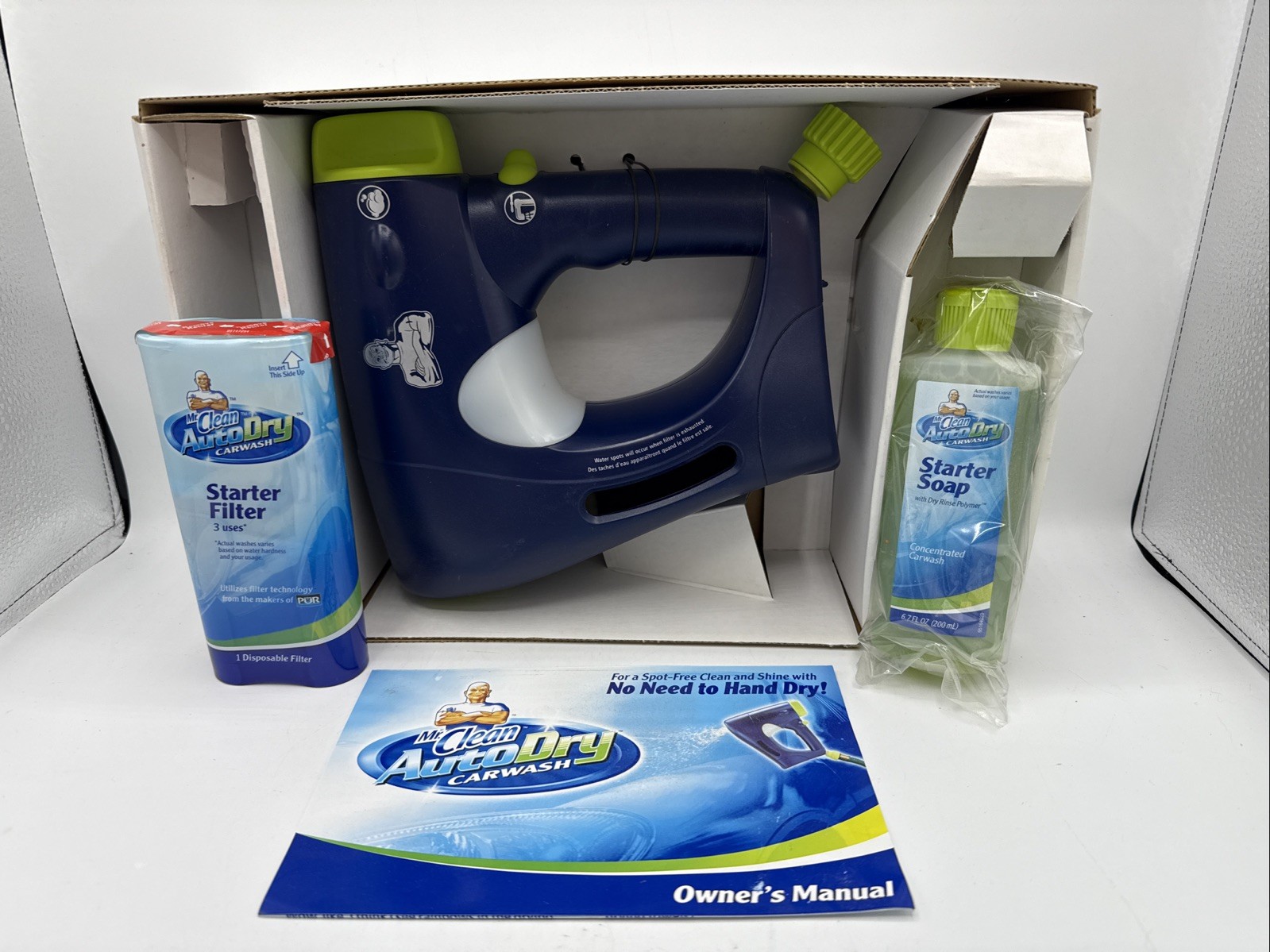 Mr. Clean Auto Dry Carwash Detailing Kit System Wash NEW Filter Spray Device