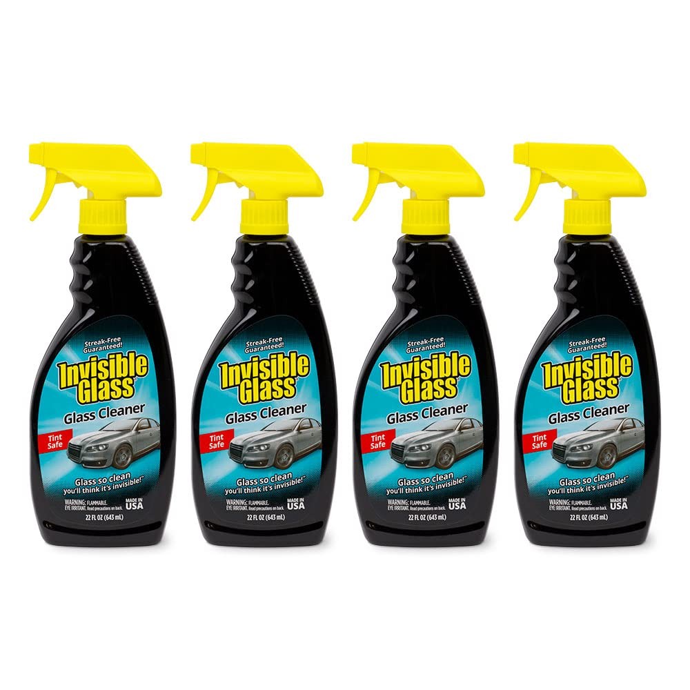 Invisible Glass 92164-4PK Premium Cleaner 22 Fl Oz (Pack of 4), Clear