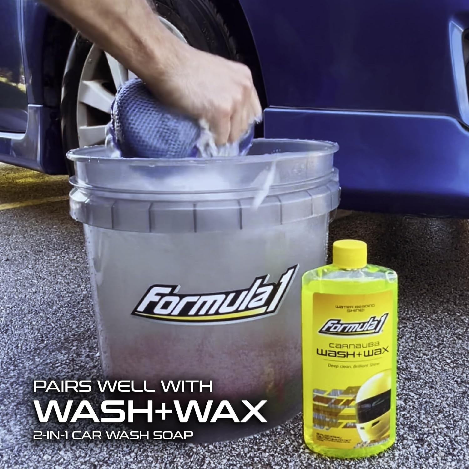 Two-Sided Microfiber Car Wash Sponge with Mesh Scrubber – Durable & Effective