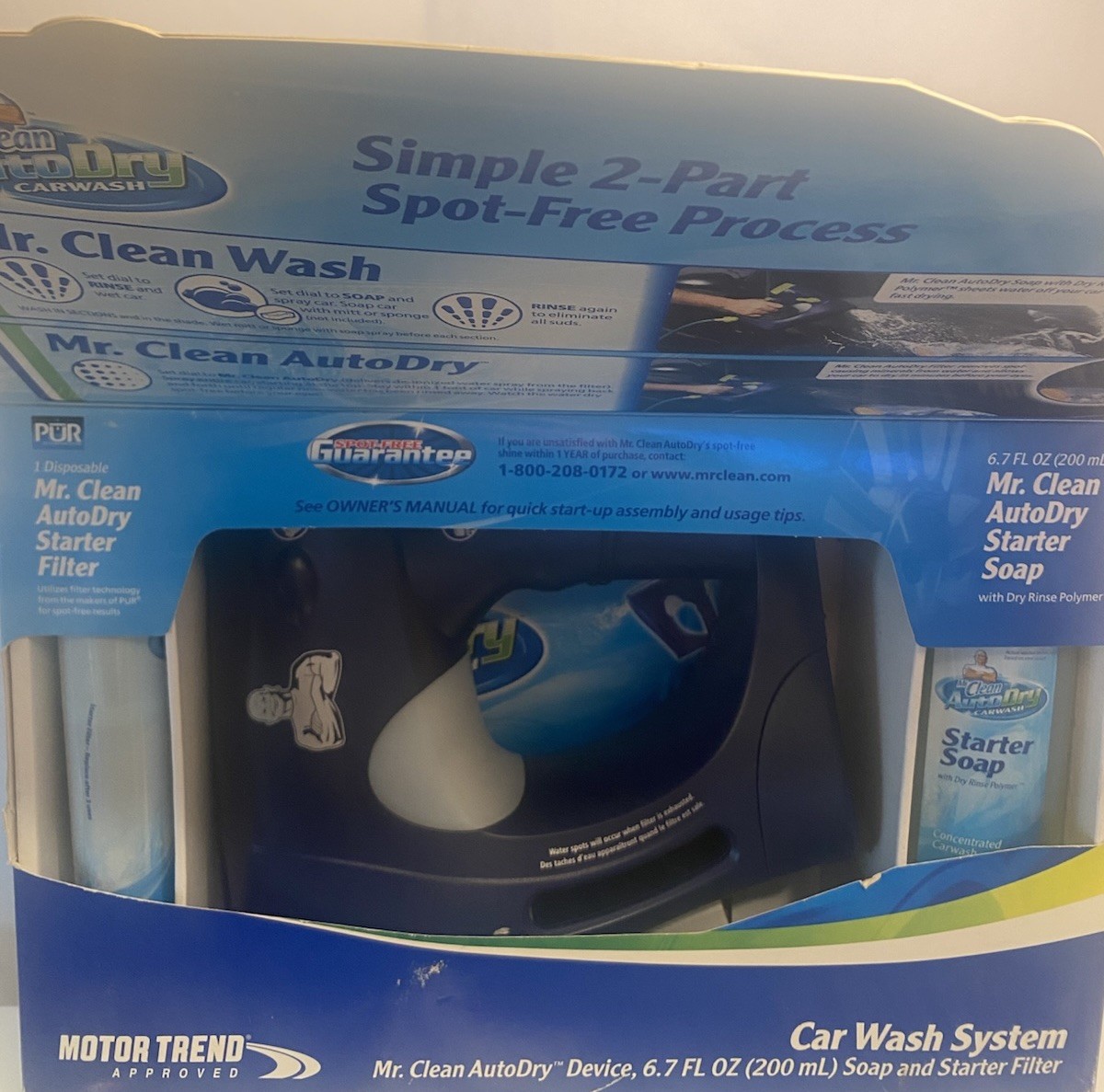 New Mr. Clean Auto Dry Carwash Detailing Kit System Wash NEW Filter Spray Device