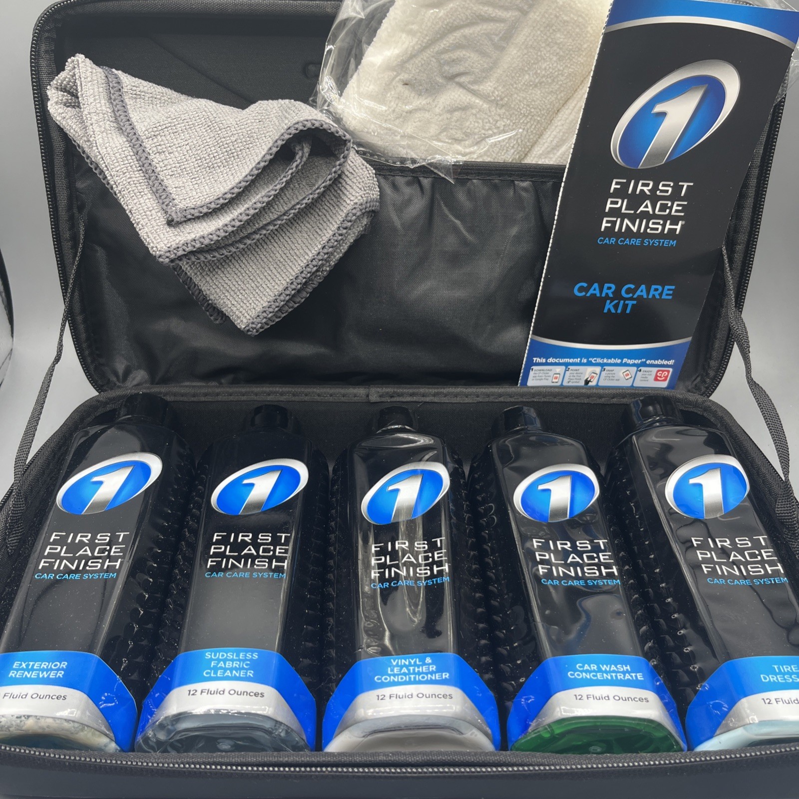 Premium First Place Finish Car Care Products System 12 Oz Kit 5 Bottle Set Promo