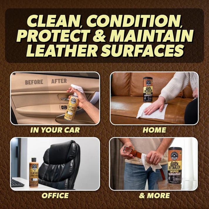 Chemical Guys – Clean, Condition & Maintain Leather Care Kit (3 Items)