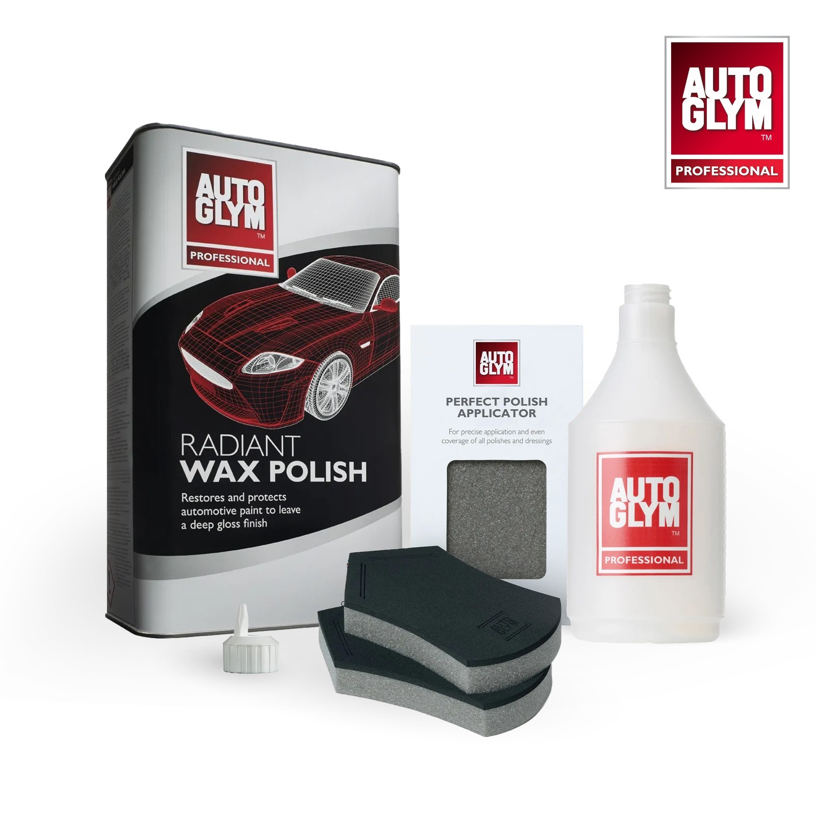 AUTOGLYM RADIANT WAX 5L POLISH APPLICATOR FREE 500 ML BOTTLE WITH SPECIAL CAP