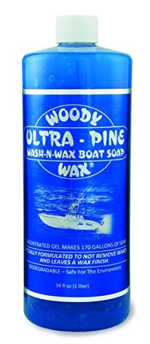 Woody Wax Ultra Pine Wash N Wax Boat Soap Removes Salt Deposits 34 Oz WSH32