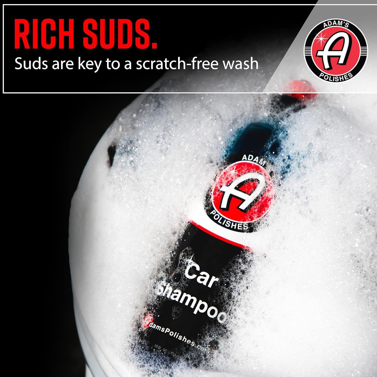 Adam’s Polishes Car Wash Shampoo (16 fl. oz), pH Best Car Wash Soap For Snow Foa
