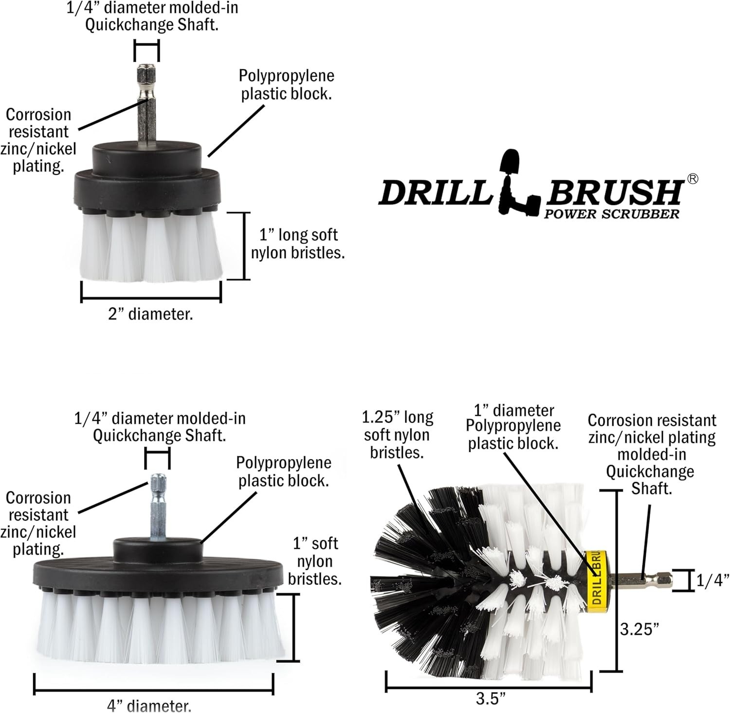 Ultimate Car Detailing Kit – 3 Drill Brush Set for Interior & Exterior Precision