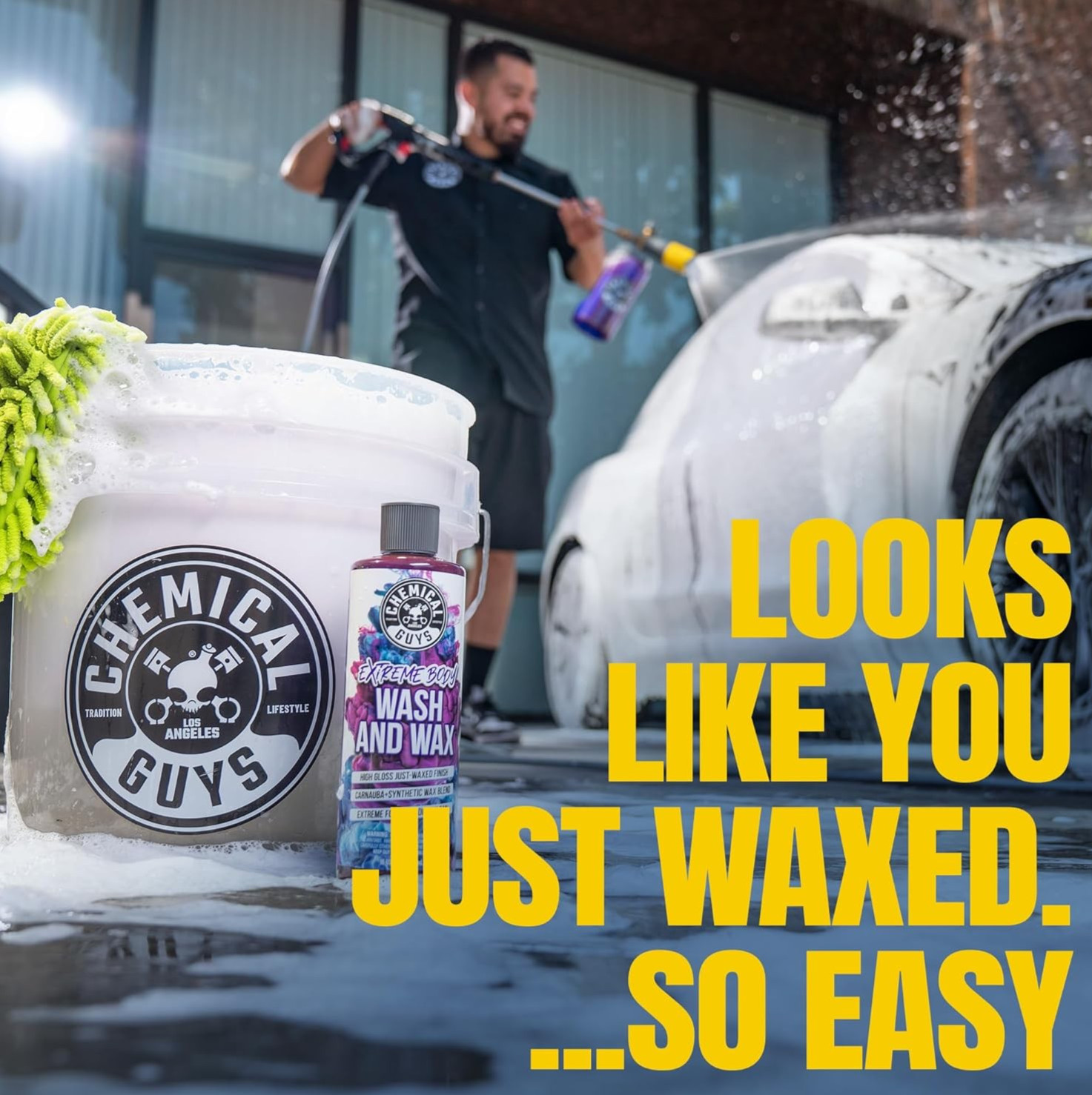 Chemical Guys Extreme Bodywash & Wax Car Wash Soap 1 Gallon Foam Cannon Grape