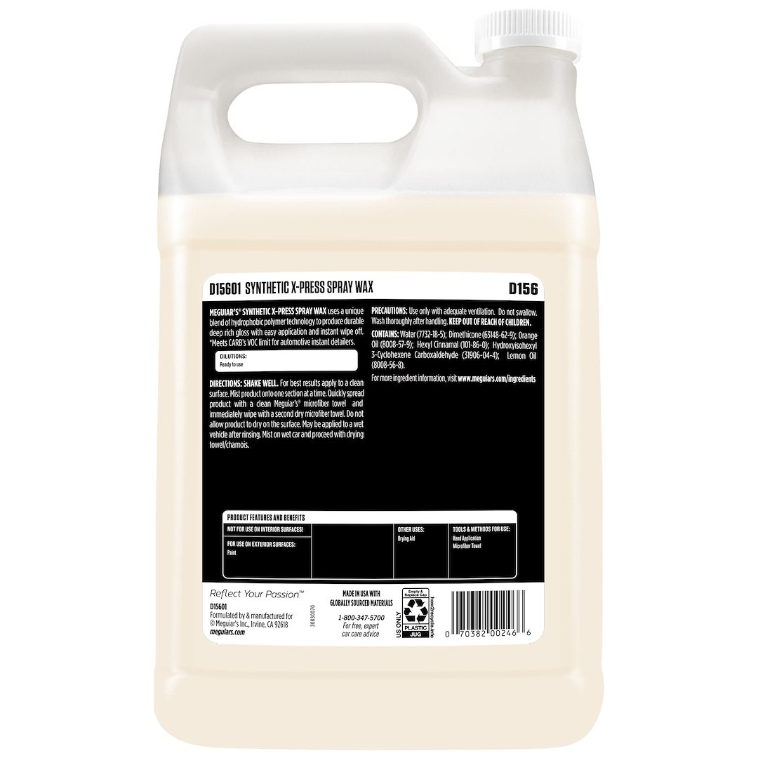 Meguiars D15601 Car Wax Liquid 1 Gallon Can w/o Applicator Single