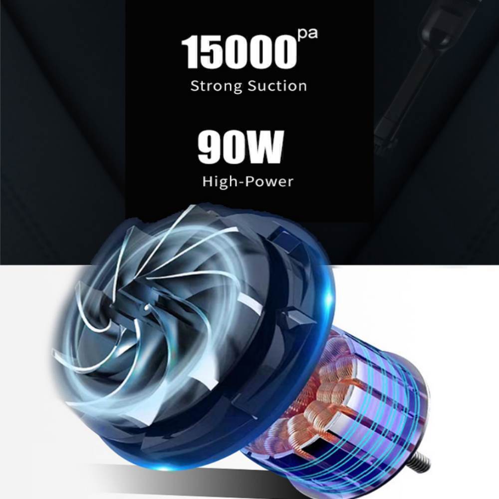 F500Plus Slim Cordless Car Vacuum Cleaner High Power , 15000Pa Powerful Suction