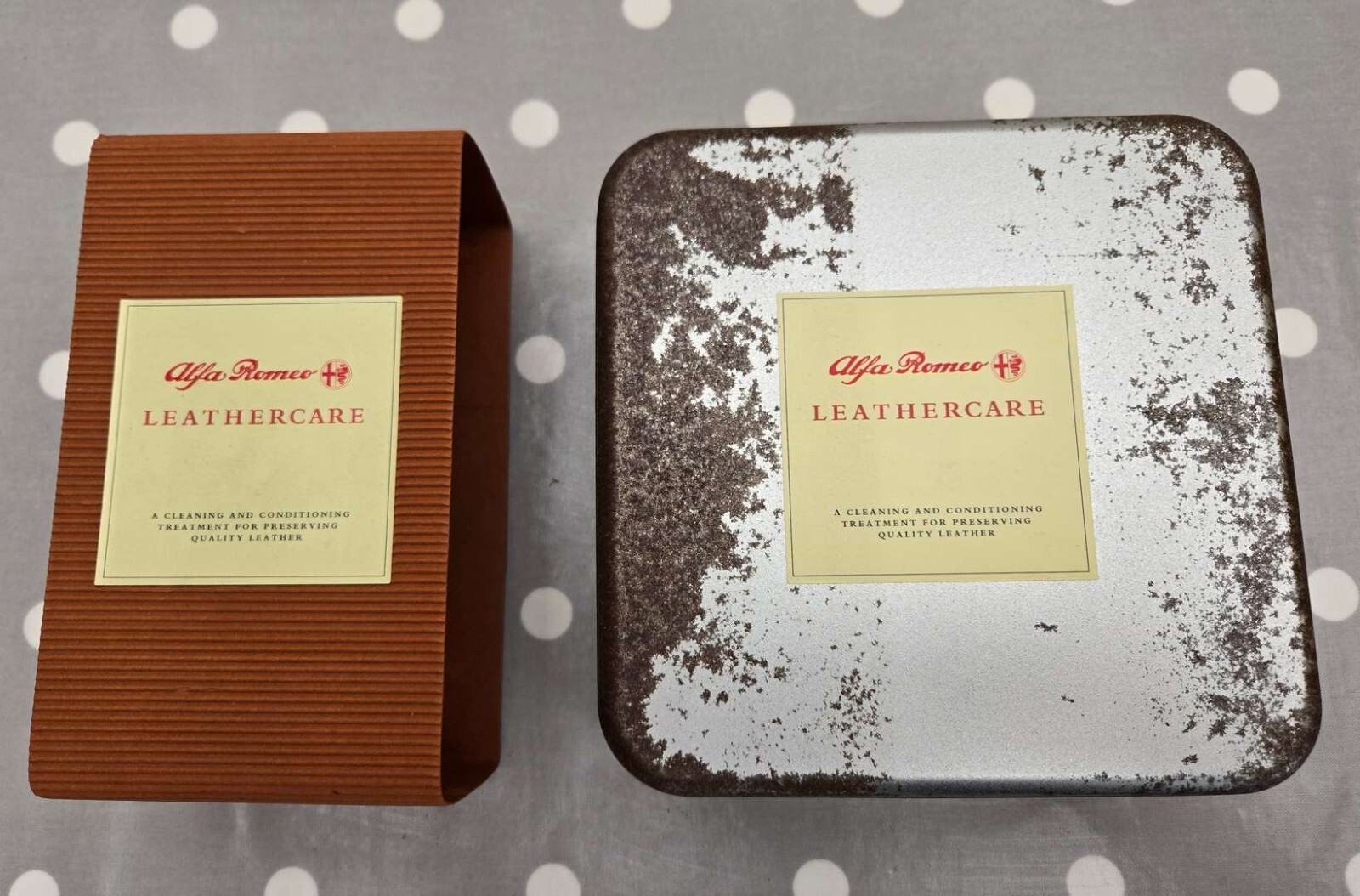 Alfa Romeo Car Care Leather Care Kit in Tin. New & Unused.
