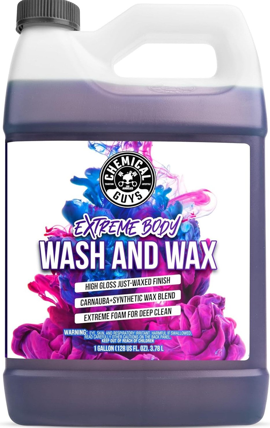 Chemical Guys Extreme Bodywash & Wax Car Wash Soap 1 Gallon Foam Cannon Grape