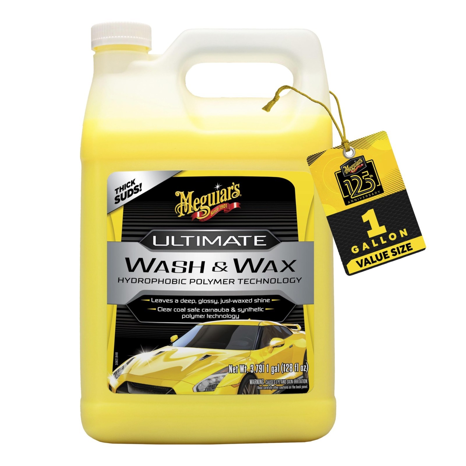 Ultimate Wash & Wax Car Soap – Cleans, Shines & Protects – pH Balanced 1 Gallon