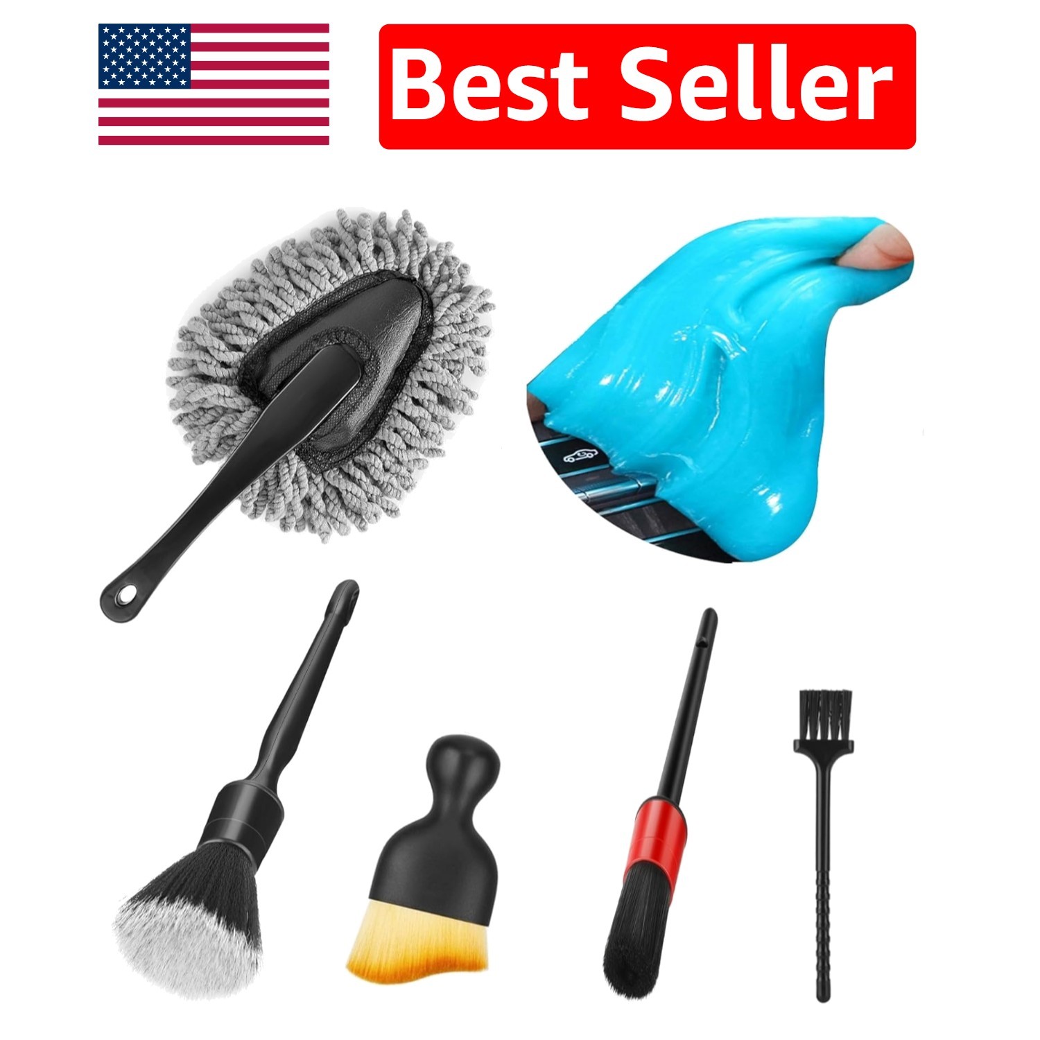 Car Interior Duster Brush Cleaning Gel Kit – Scratch-Free & Eco-Friendly