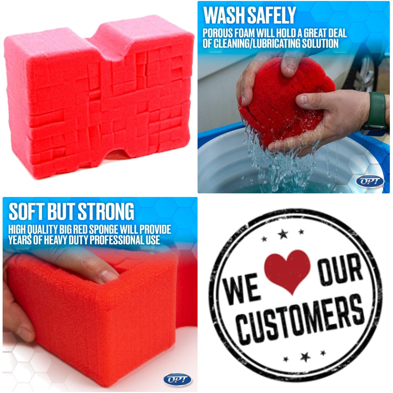 Big Red Sponge – Crosscut Rinseless Sponge