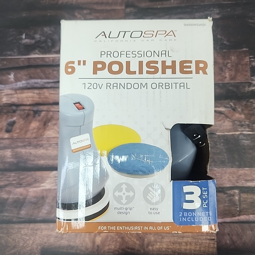 Carrand Autospa 94000ASWDI 6in 120V 3500RPM Random Orbital Polisher w 2 Bonnets