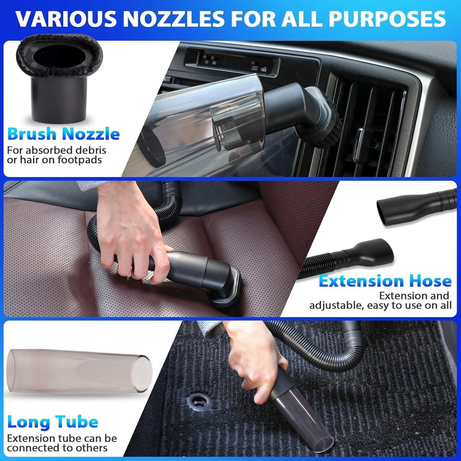 Car Cleaning Kit, Car Detailing Kit Interior Cleaner with High Power