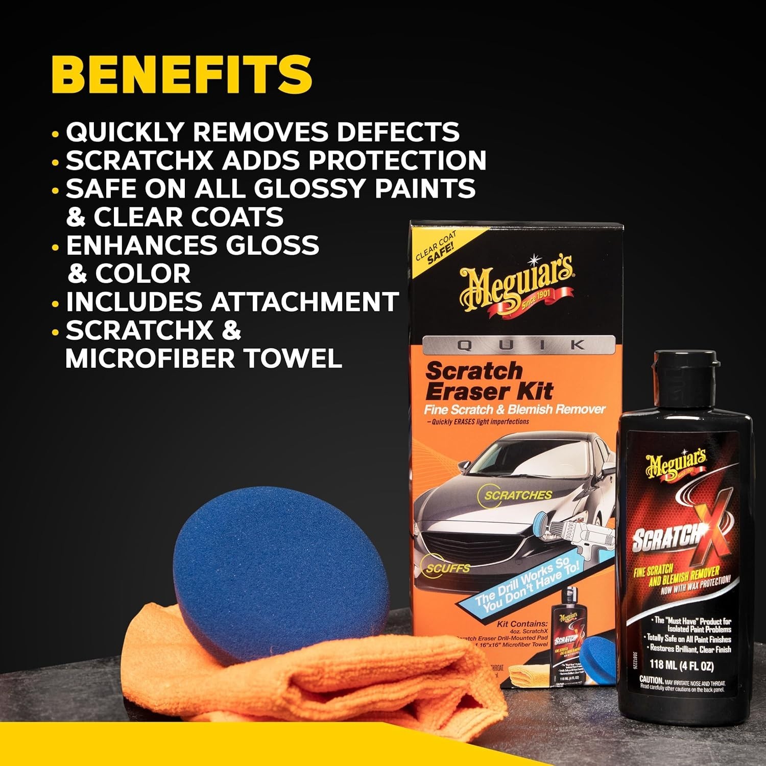 Quik Eraser Kit, Car Scratch Remover for Repairing Surface Blemishes, Car Scr…