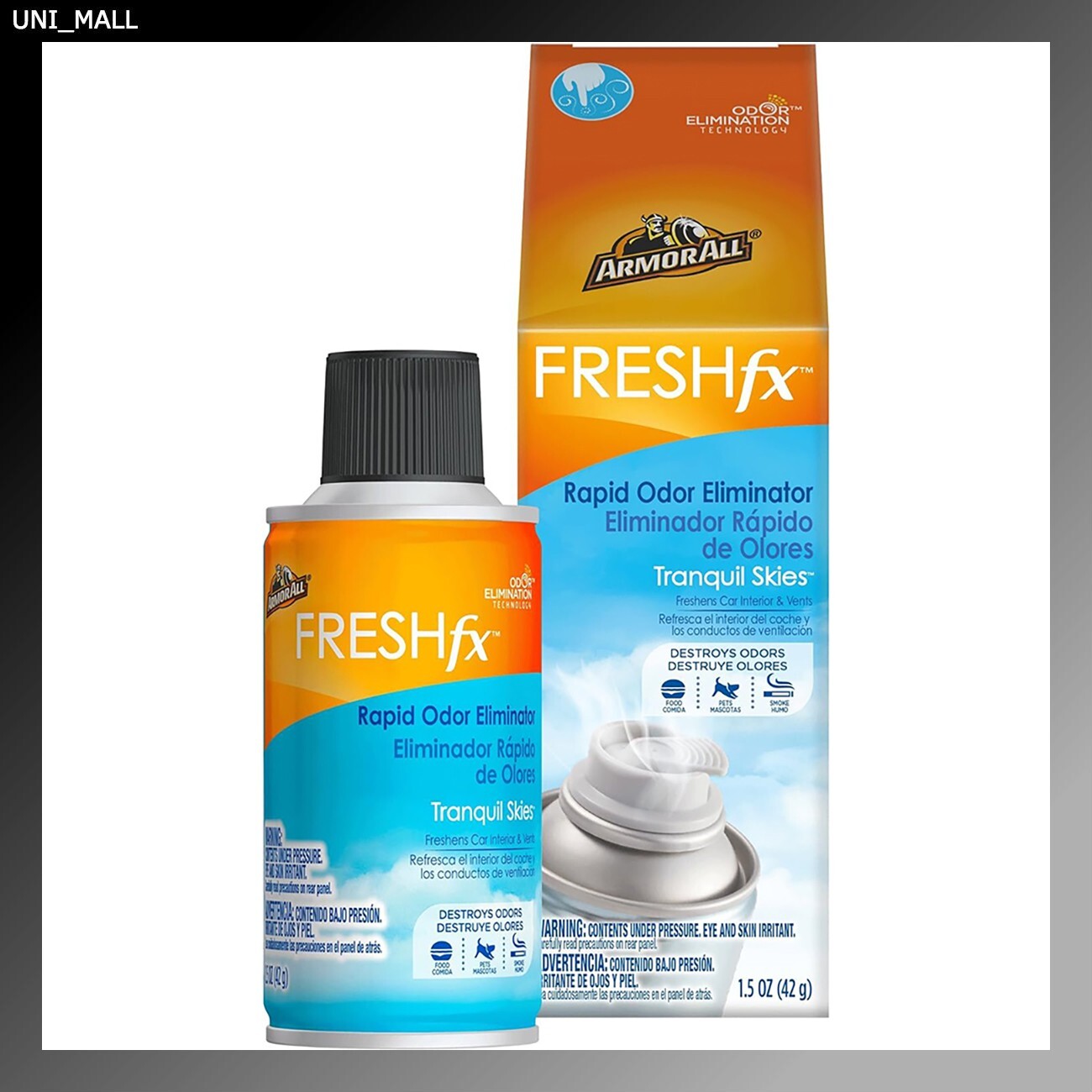 Armor All Fresh FX Car Odor Eliminator Air Freshener Tranquil Skies Scent, 1.5oz