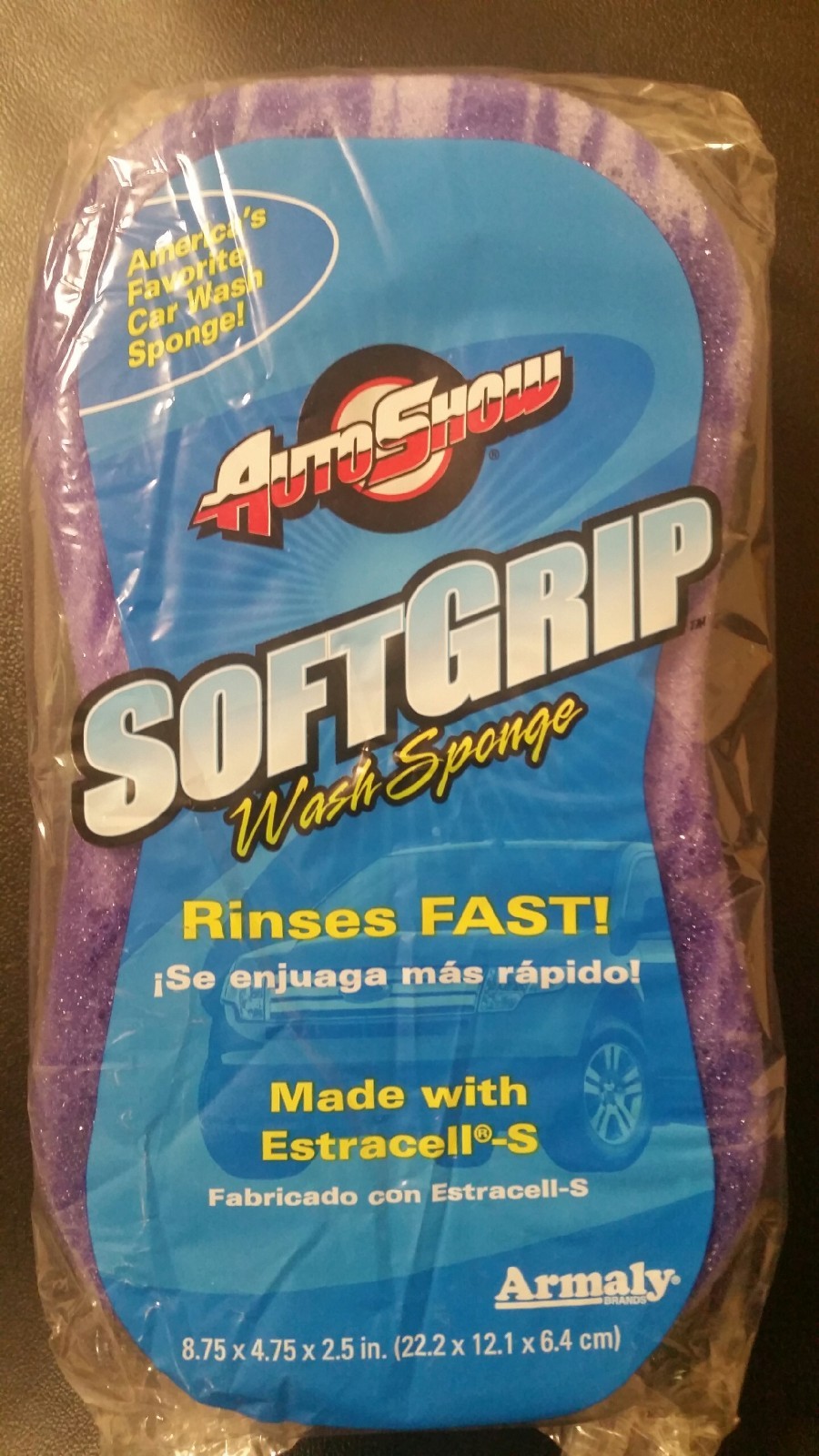 Car Wash Sponge, car cleaning, AutoShow SoftGrip Armaly Brands Estracell-S *NEW*