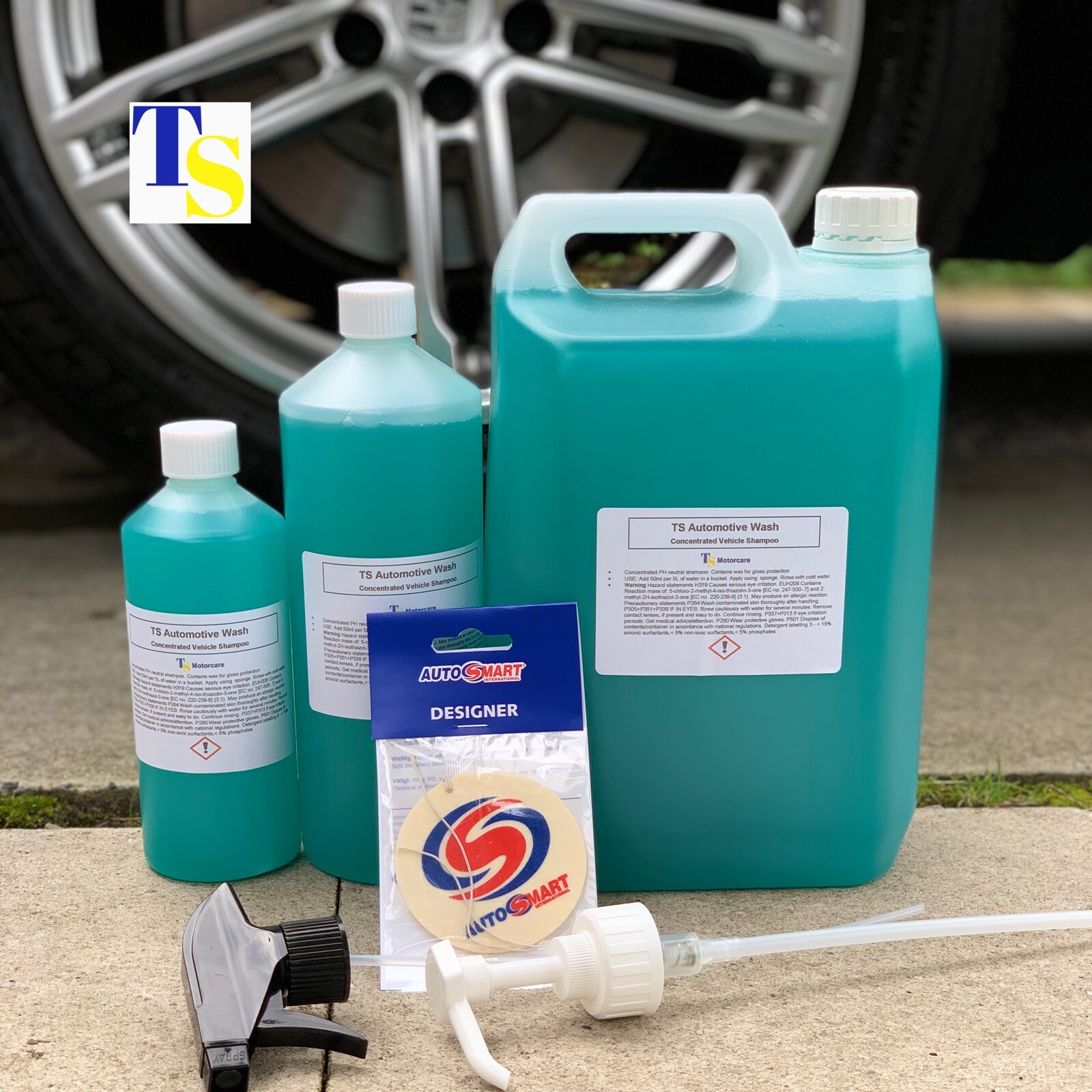 TS Autowash 5L & PUMP +FREE Autosmart Freshener (Intense Car Shampoo Wax TRADE)