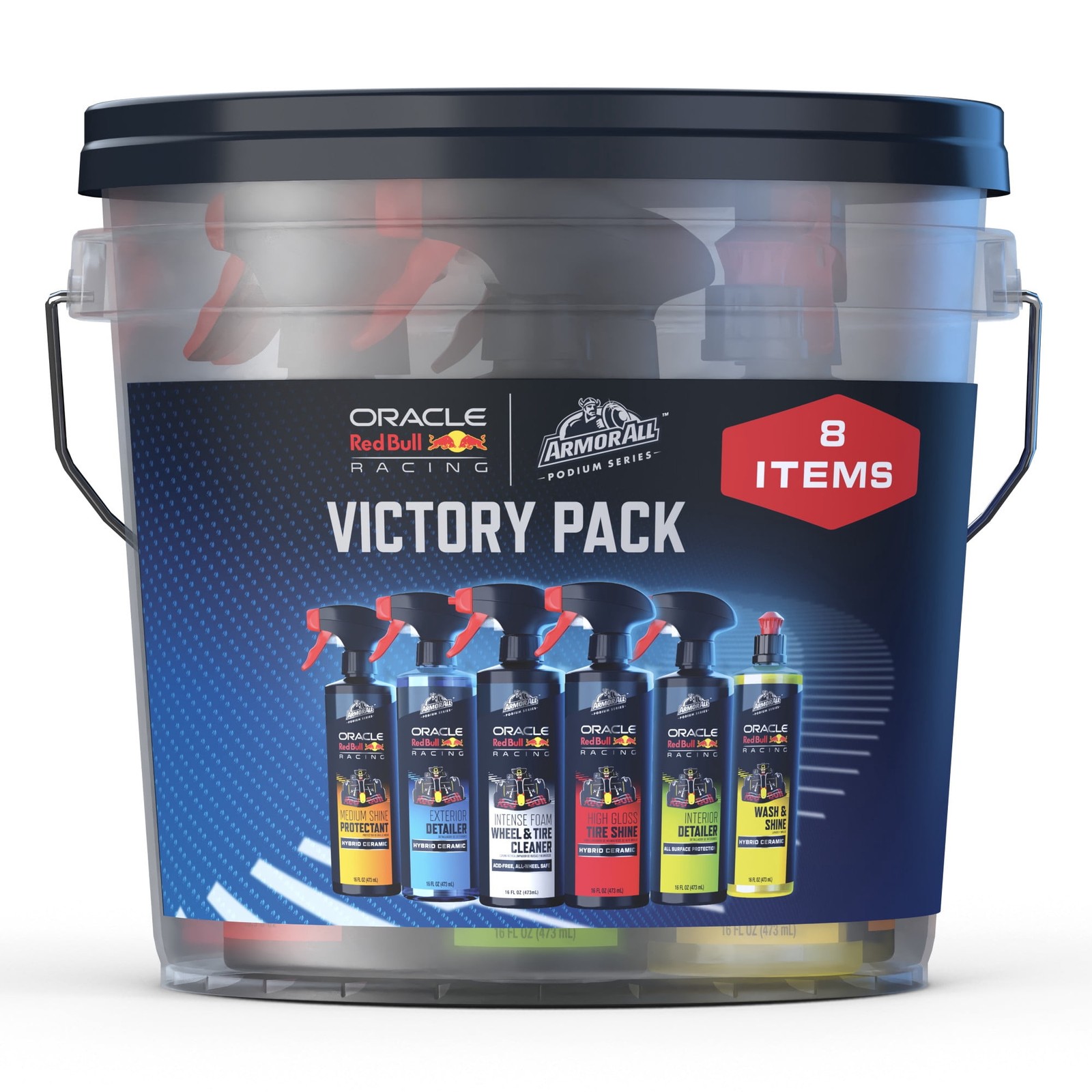 8 Piece Car Detailing Kit with Wash Bucket Wheel Cleaner Tire Shine