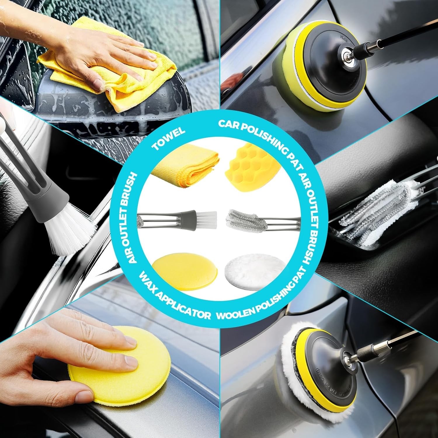 30Pcs Car Detailing Kit, Car Detailing Brush Set, Car Wash Cleaning Kit, Car …
