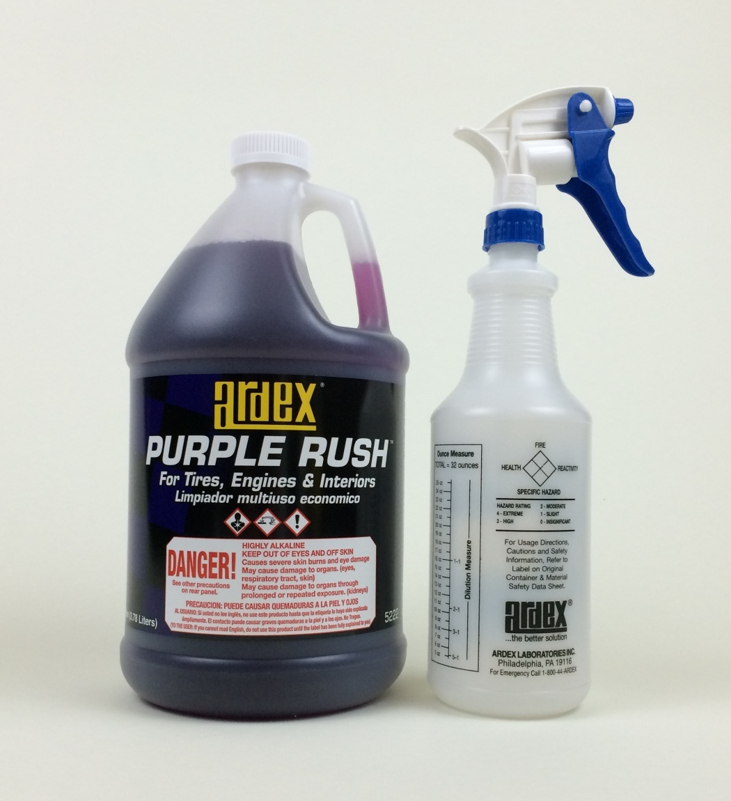 Engine Cleaner -Tires – Interiors – Ardex Purple Rush Concentrate Gal.