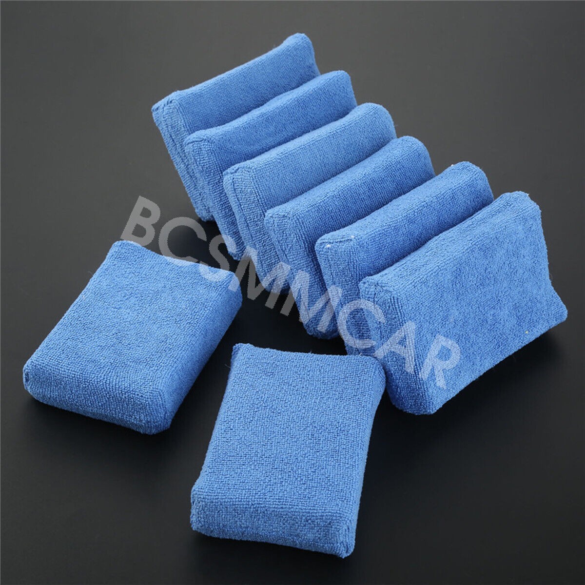 Microfiber Foam Sponge Applicator Pad Blue Car Wash Wax Polish Detailing Cleaner