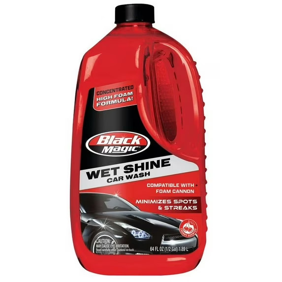 Black Magic 120065 Wet Shine Car Wash 64oz 1/2 Gallon Bottle