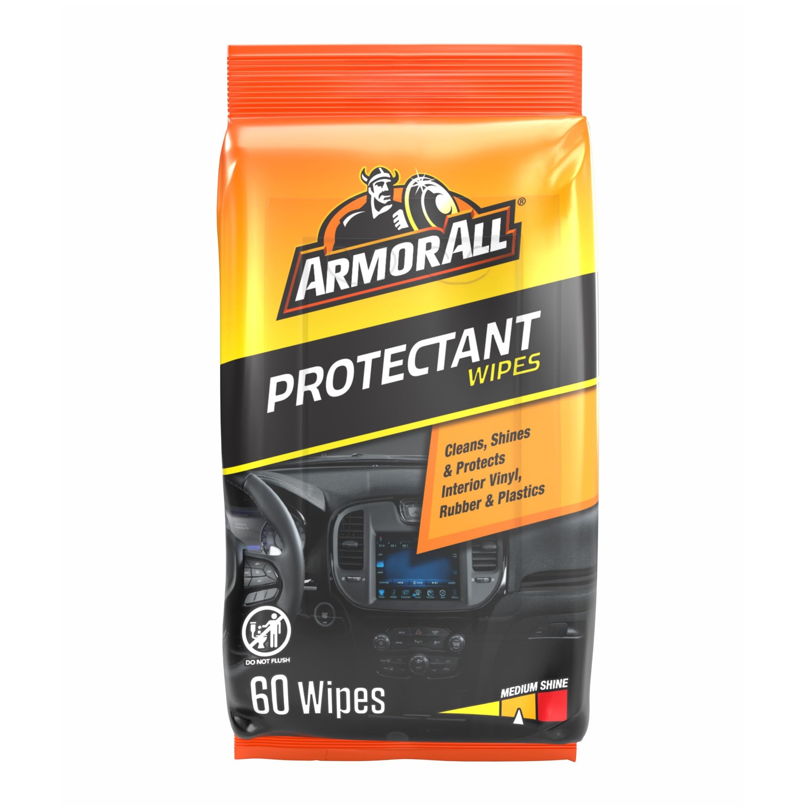 Car Protectant Wipes UV Protection Interior 60 Count Armor All Against Cracking