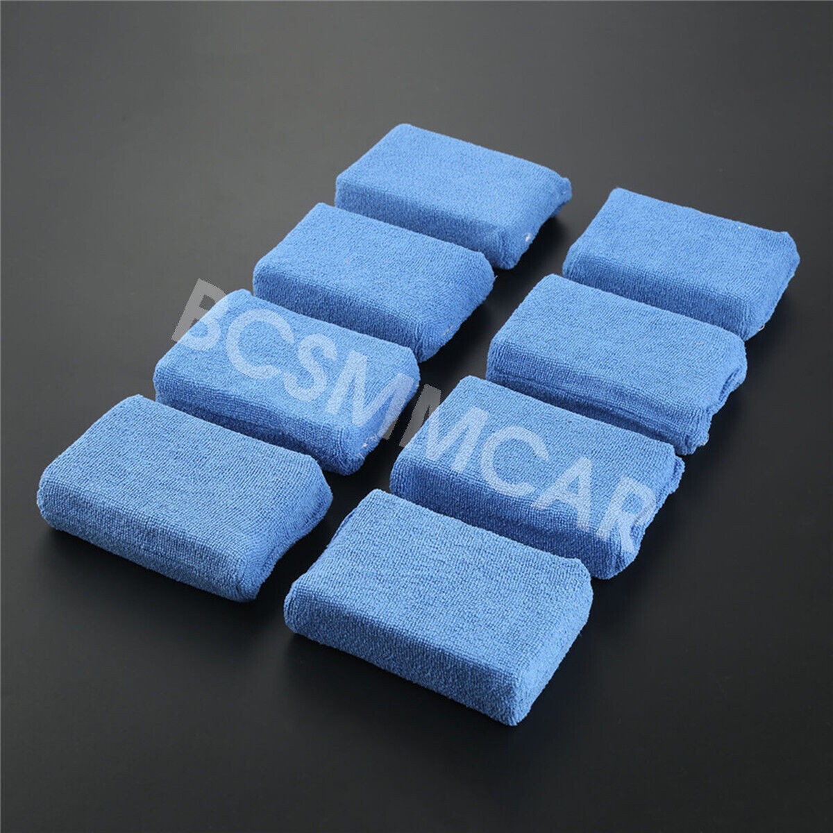 Microfiber Foam Sponge Applicator Pad Blue Car Wash Wax Polish Detailing Cleaner