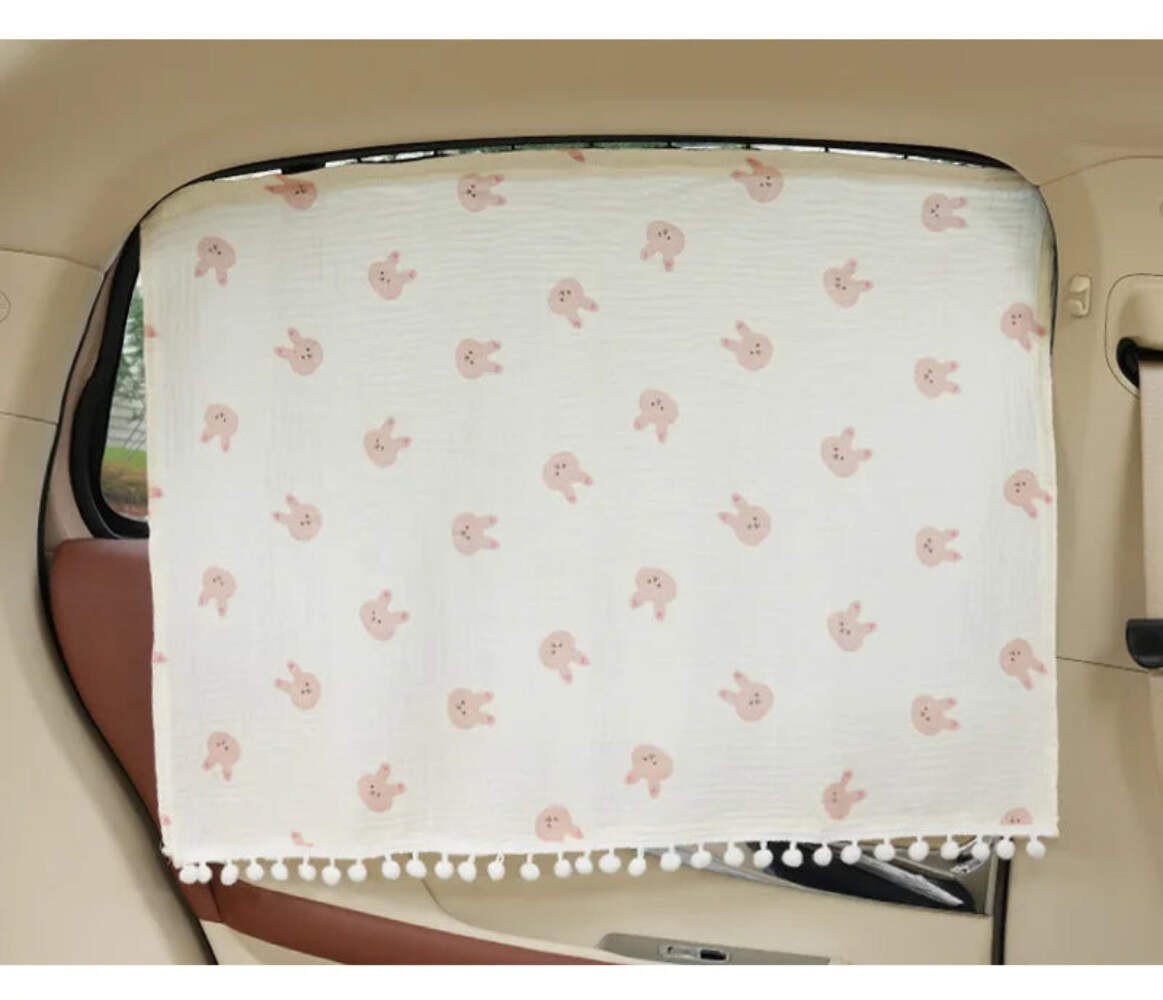 Cartoon Car Curtains Car Sunshade Side Curtains Embedded Rail Car with Sun